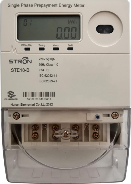 Biểu phí TOU Trả trước Đồng hồ năng lượng một pha thông minh Loại bàn phím 230V