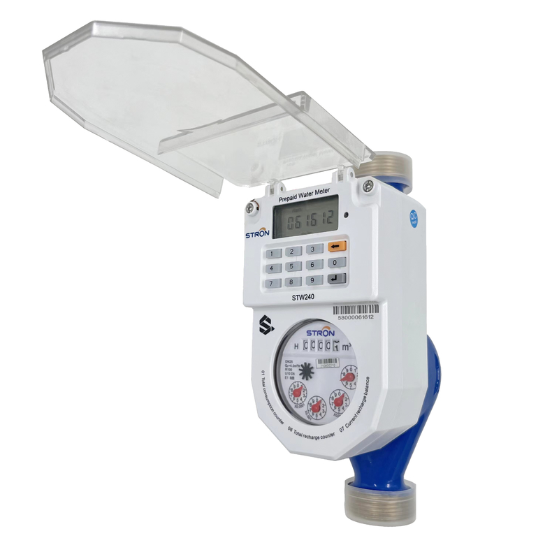 Tuổi thọ 100000h Máy đo nước trả trước với loại chuyển đổi nhạy cảm với cơ thể và thanh toán di động M-PESA