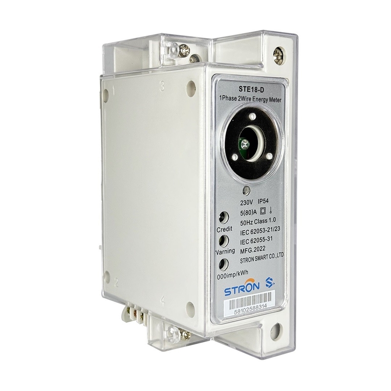 Đường đo điện đơn pha Din-Rail trả trước + CIU để đếm mức tiêu thụ điện