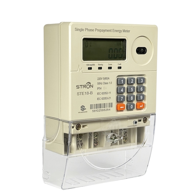 IP54 Smart Multi Tariff/Anti-tamper/Power-limit Prepaid Keypad Single Phase Electricity Meter Với phần mềm bán hàng