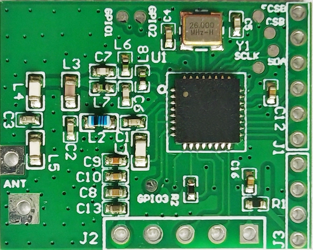Mô-đun không dây UART BGRF2 Siêu nhỏ gọn: Tốc độ 100kbps, Độ nhạy -121dBm & Chế độ ngủ 1μA