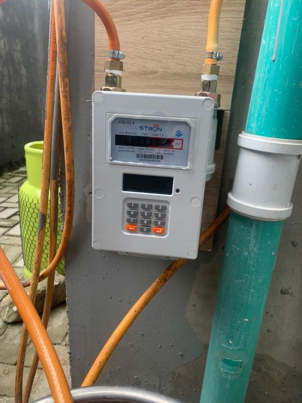 Đồng hồ đo khí thông minh cấp chính xác 1.5 với điều khiển từ xa và van điều khiển tự động