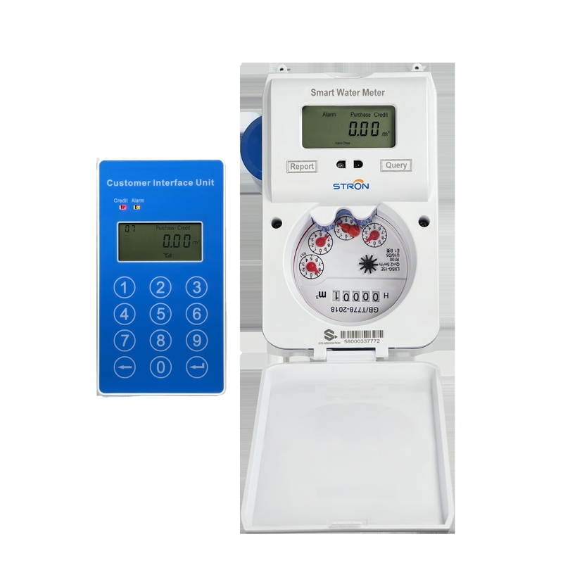 Nhà máy bán đồng hồ đo nước trả trước RF thông minh không dây dung lượng cao Laura IP68 với bàn phím tách rời Pin dung lượng cao OEM
