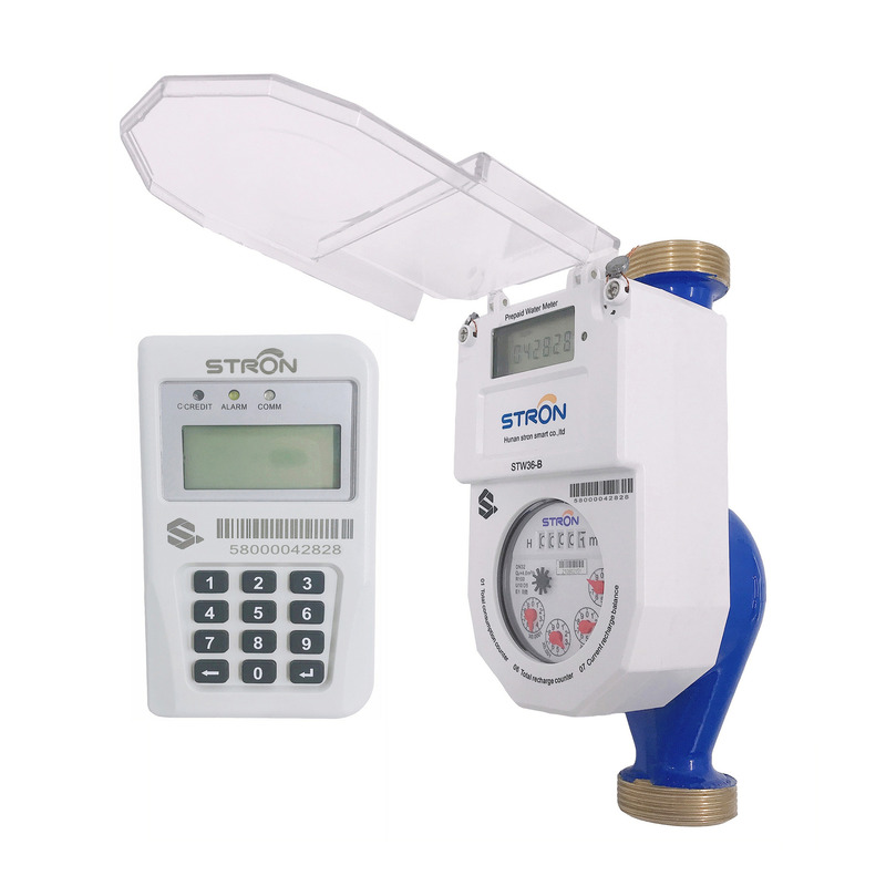 1/2 Inch Split Keyboard Prepaid Water Meter with 7.8l/h Flow Rate and Refusal Tendering