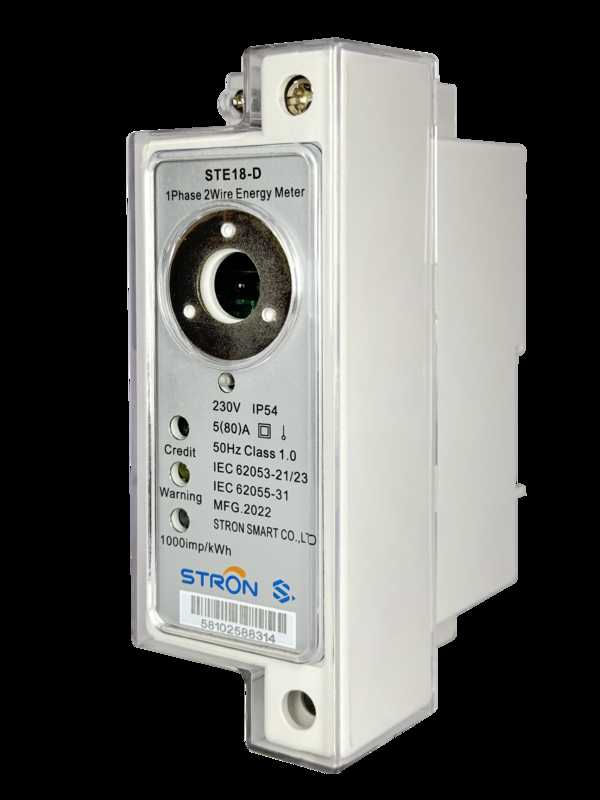 Đồng hồ đo điện một pha STS trả trước gắn thanh ray + Giao tiếp mô-đun RF/PLC CIU