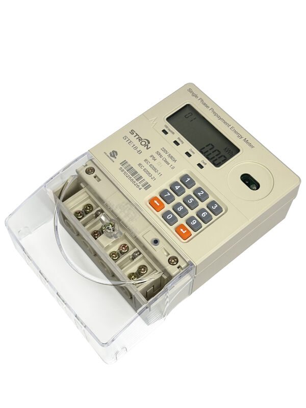 Máy đo điện thông minh trả trước STS một pha M-PESA có bàn phím, màn hình LCD, độ chính xác Cấp 1.0, Hệ thống bán hàng