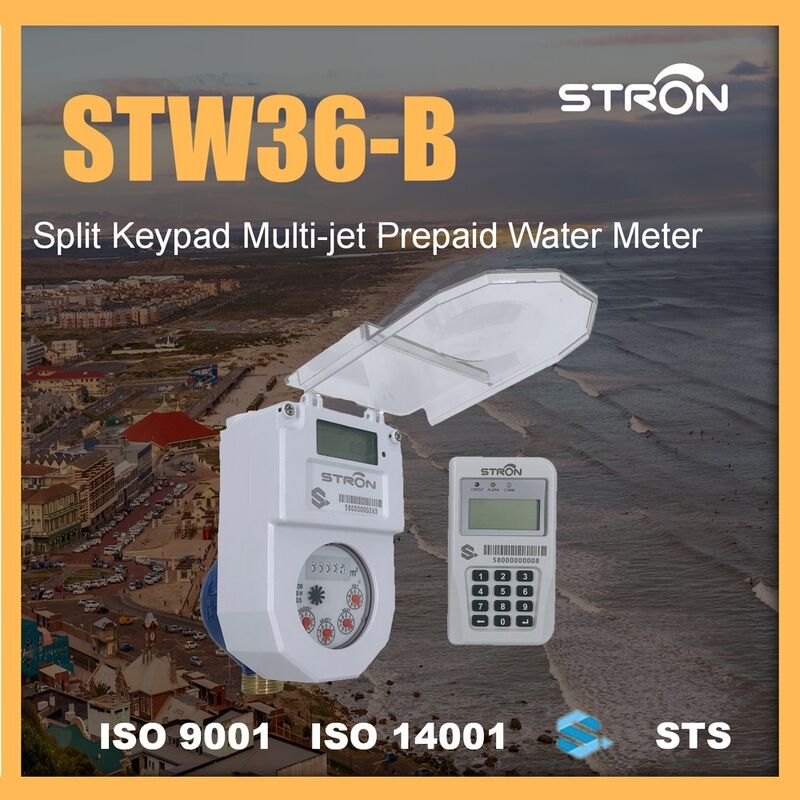 STS tích hợp bàn phím Smart Water Meter với bảo vệ IP68 và kích thước DN15 để đo chính xác dòng chảy nước