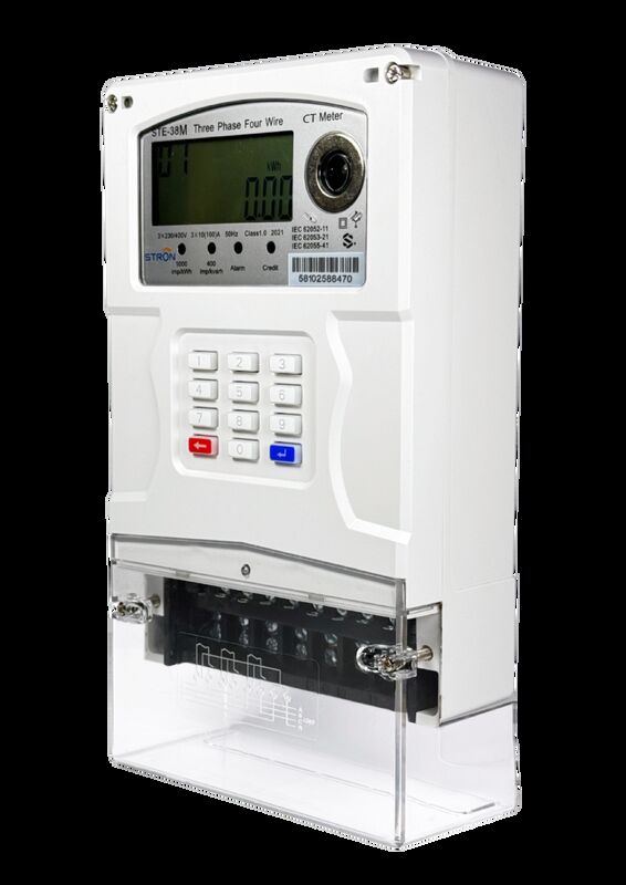STS Prepaid Three-Phase CT Meter STE38-CT - Class 1.0 10(100)A 3×230/400V with RF Communication & 8-Year Battery Life