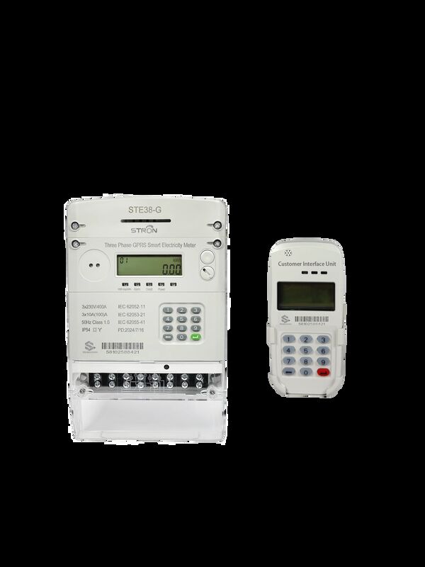 STS Split Three-Phased Prepaid Meter với Top-Mounted Module với GPRS/433MHz RF communication