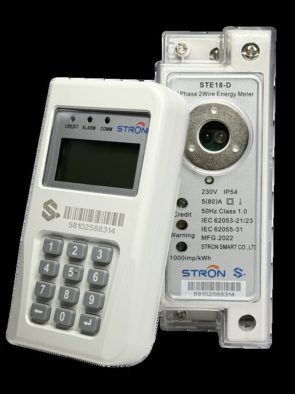 Đồng hồ điện trả trước thông minh kiểu nhập liệu bàn phím, có độ chính xác cấp 1 và bảo vệ xâm nhập IP54, thích hợp để giám sát điện năng