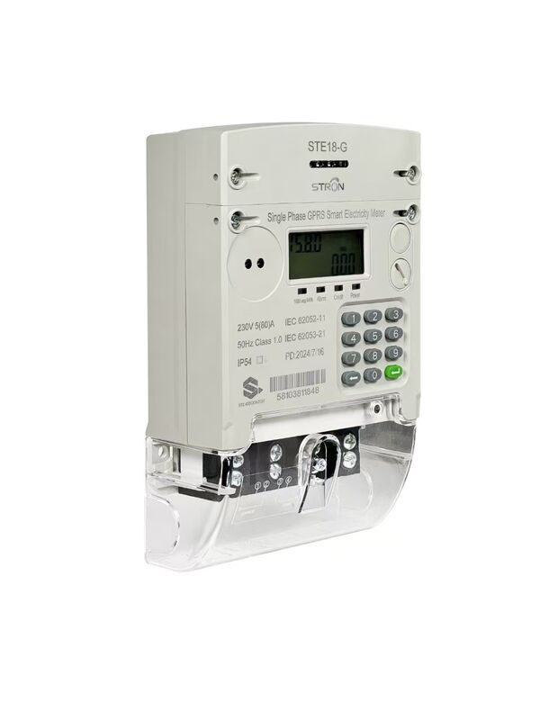 Máy tính điện trả trước thông minh có thiết kế một pha kết nối GPRS 4G và giám sát từ xa cho các hệ thống quản lý điện