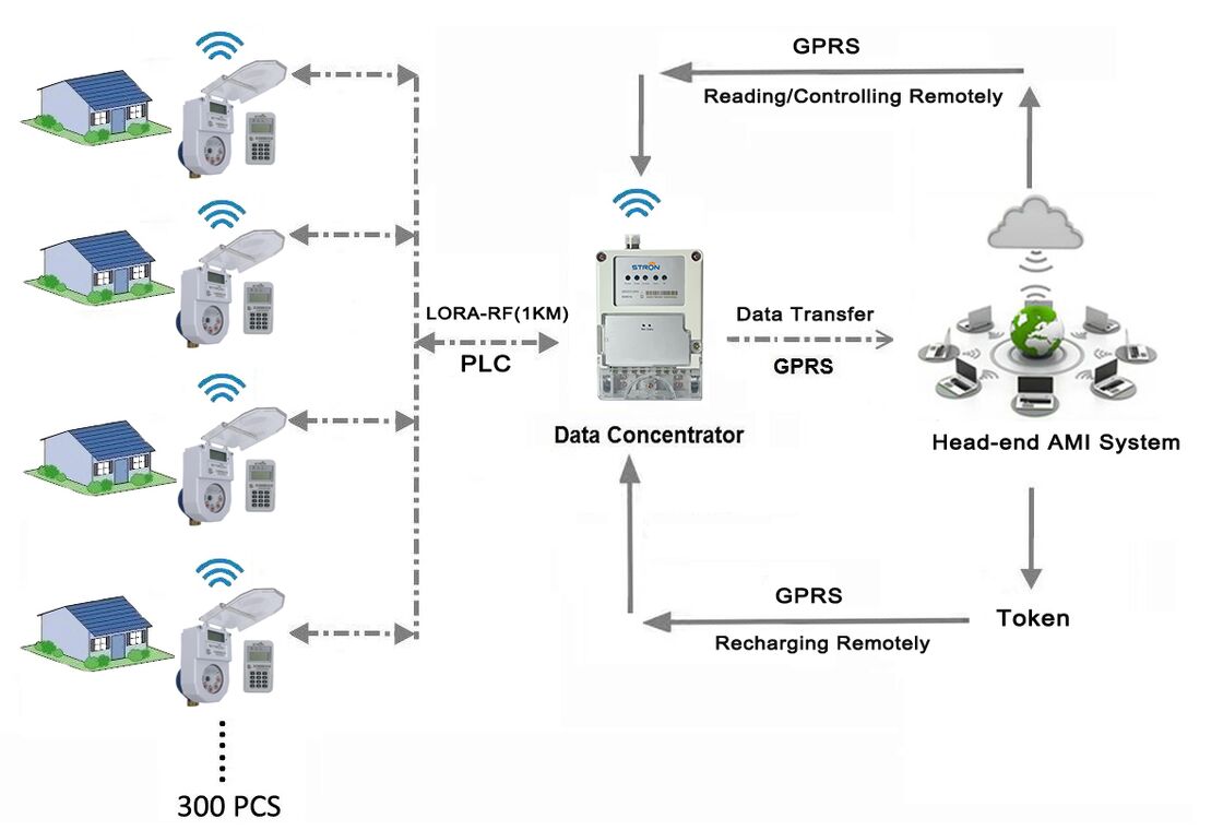 STW36-M Waltman Đồng hồ nước trả trước tích hợp cao IOT Đồng hồ nước thông minh Cung cấp dải đo 0-999999 Lít Thích hợp cho quản lý nước tại các cơ sở quy mô lớn