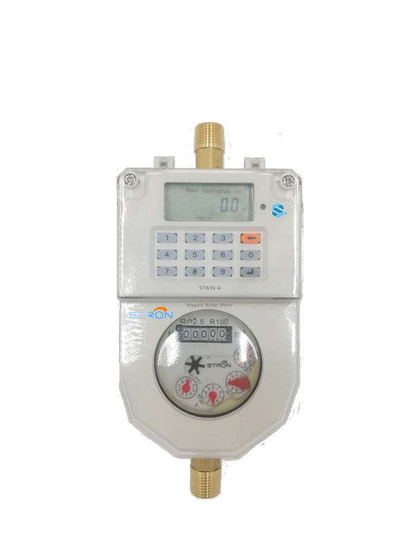Bàn phím tiêu chuẩn STW36-A DN15 Stron STS TOKEN Nạp tiền trả trước Đồng hồ đo nước bằng đồng thau Hotsale