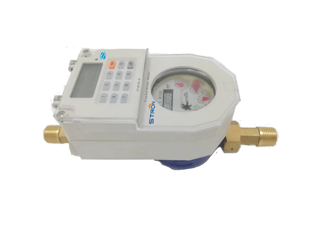 Bàn phím tiêu chuẩn STW36-A DN15 Stron STS TOKEN Nạp tiền trả trước Đồng hồ đo nước bằng đồng thau Hotsale