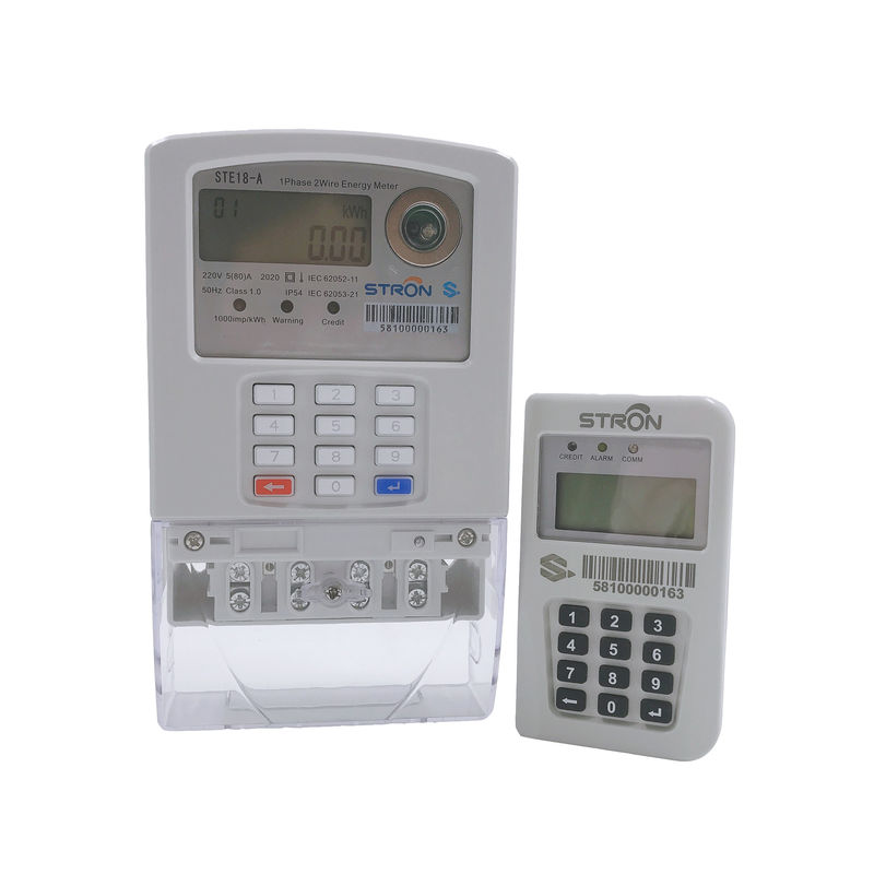 Một pha Tuân thủ STS Bàn phím tách Thanh toán trước Đồng hồ đo điện thông minh với Thiết bị giao diện người dùng LORA-RF