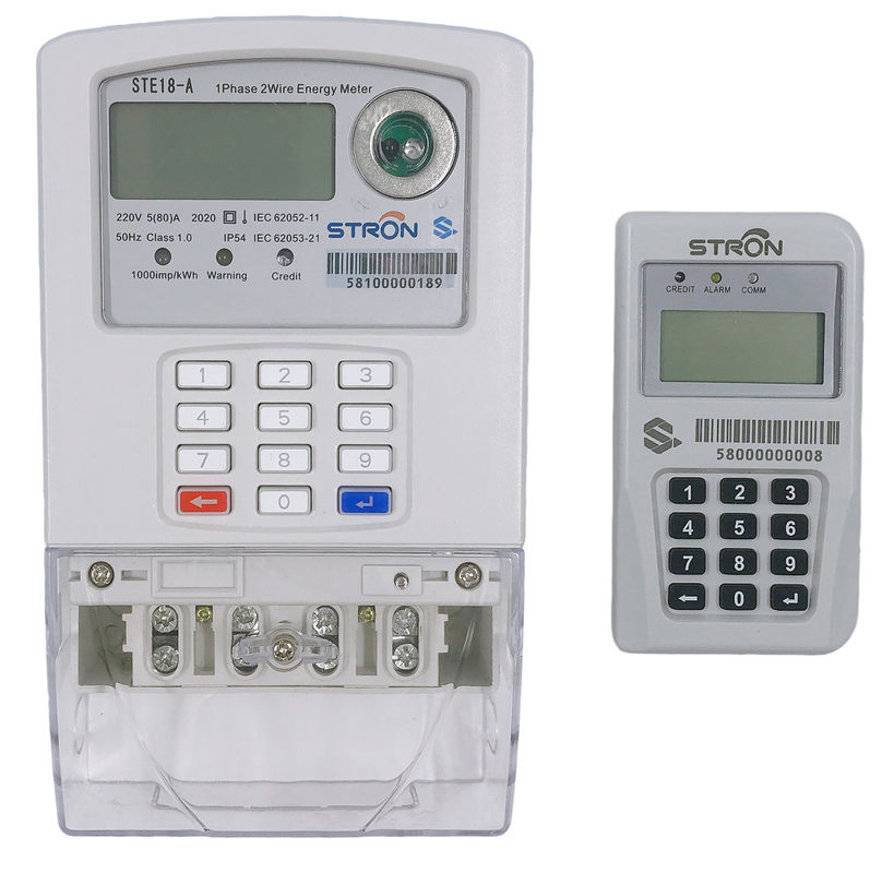 Bàn phím tách LORA-RF Chức năng chống giả mạo tiêu chuẩn STS Đồng hồ đo điện thông minh một pha trả trước với CIU