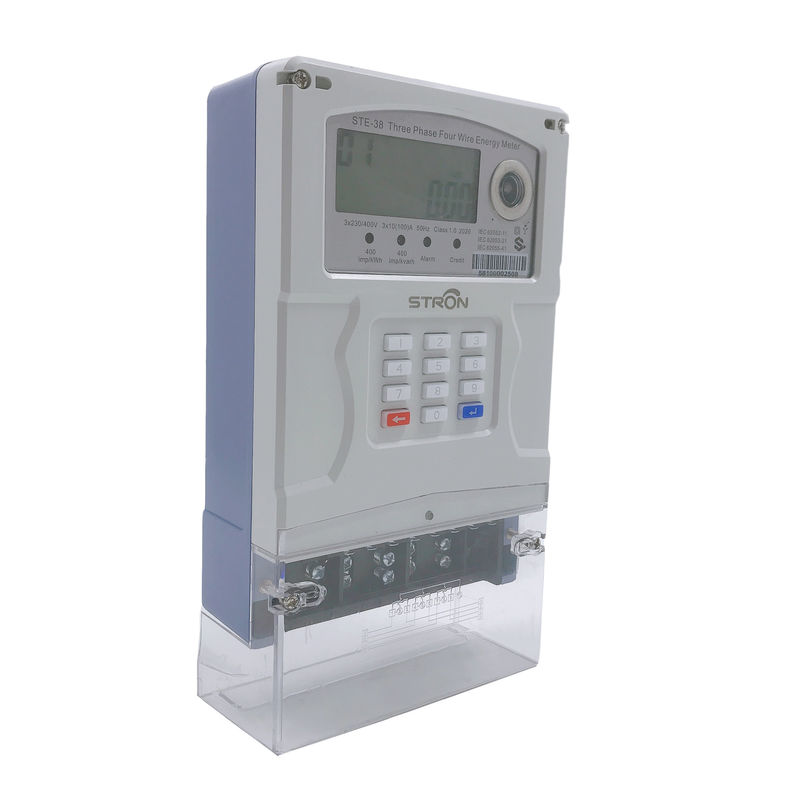 loại bàn phím đồng hồ điện thông minh ba pha trả trước tiêu chuẩn sts với mô-đun LORA-RF