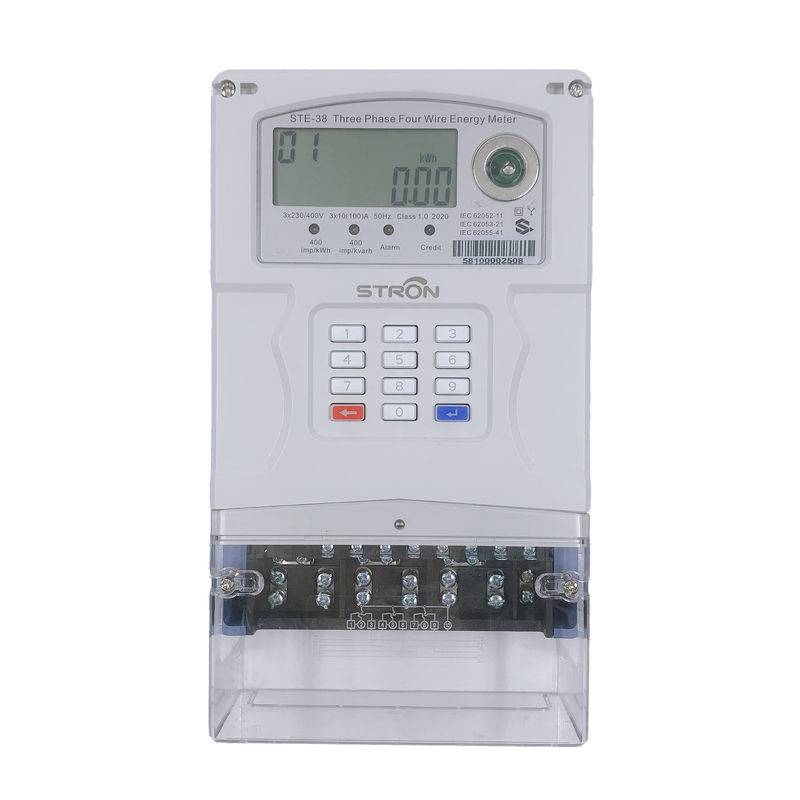 loại bàn phím đồng hồ điện thông minh ba pha trả trước tiêu chuẩn sts với mô-đun LORA-RF