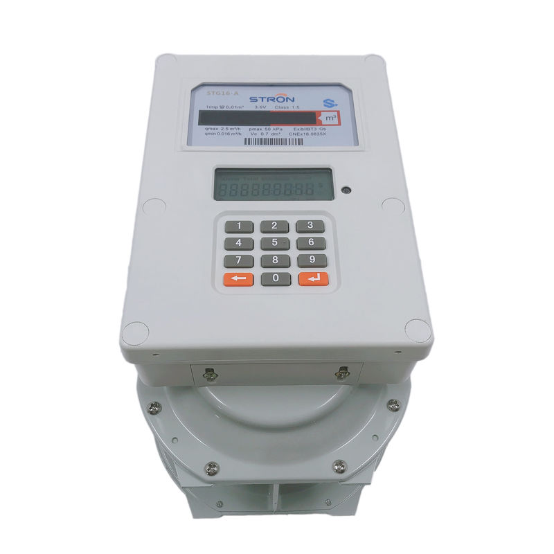 Đồng hồ đo khí đốt dân dụng đọc 1,6m3 / H, ISO9001 Thanh toán khi bạn đi đồng hồ đo khí và điện