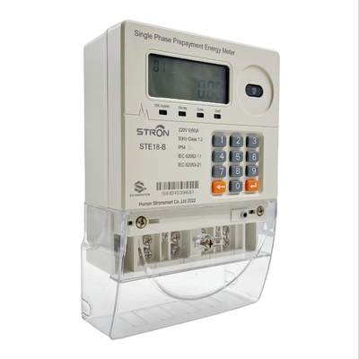 Biểu phí TOU Trả trước Đồng hồ năng lượng một pha thông minh Loại bàn phím 230V