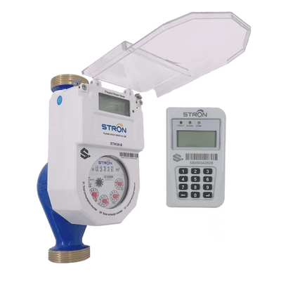 Đồng hồ nước trả trước R160 STS thông minh CIU điều khiển từ xa tích hợp vỏ đồng thau IP68 bảo vệ