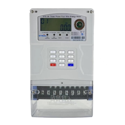 Đồng hồ điện trả trước 10A 3 pha, Đồng hồ trả trước 400imp / KWh STS