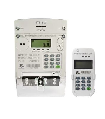 STS Prepaid Keypad Smart Electricity Meter với GPRS / 4G Communication, Độ chính xác lớp 1.0 và xếp hạng chống nước IP54.