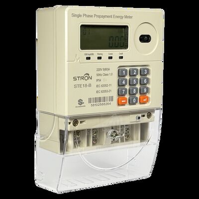 IP54 Smart Multi Tariff/Anti-tamper/Power-limit Prepaid Keypad Single Phase Electricity Meter Với phần mềm bán hàng