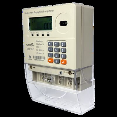 STE18-B Máy đo điện pha đơn trả trước chia với giao diện người dùng CIU, chống nước IP54, chống bụi, được chứng nhận STS, hỗ trợ thuế quan TOU, LoRa-RF & PLC thông tin liên lạc tùy chọn