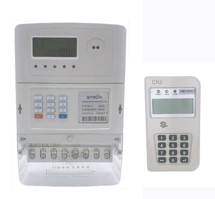 Đồng hồ đo điện ba pha trả trước tiêu chuẩn STE38-S Stron STS Đồng hồ đo điện ba pha với CIU Hotsale