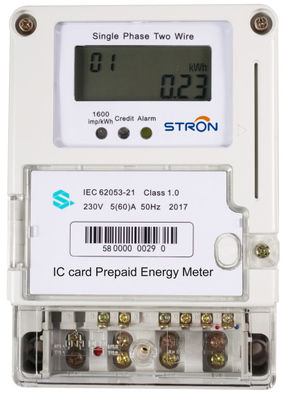 Smart IC Card chế độ cuộn tự động Hiển thị Máy đo điện trả trước một pha