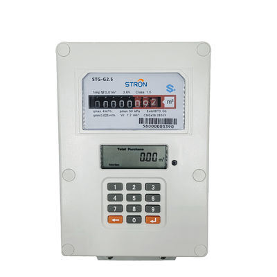 Máy đo khí trả trước tiêu chuẩn STS 2,5m3 / H với màn hình LCD Diaplsy