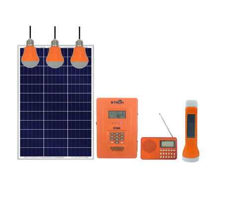 30W 76.8Wh trả tiền khi bạn đi Hệ thống mặt trời với đèn LED 3W