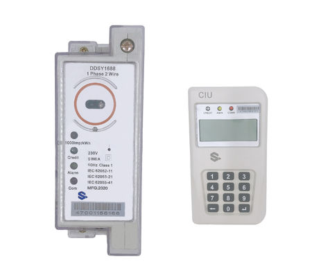 Đồng hồ đo điện một pha gắn kết STE18-D Dinrail với CIU