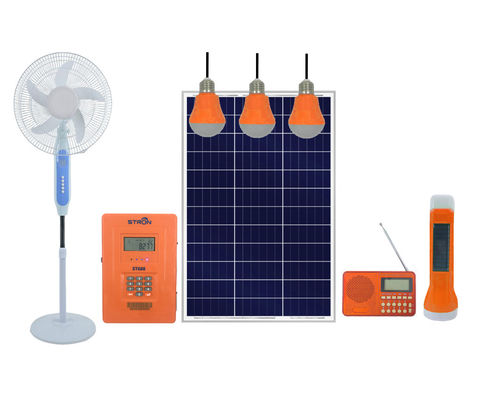 Hệ thống tấm pin mặt trời nhà 60HZ, 12.8V LiFePO4 Hệ thống tấm pin mặt trời dân cư