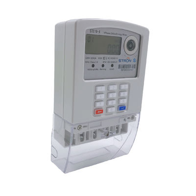Trả trước STS Bàn phím tiêu chuẩn IP54 Chống thấm nước 1 pha 4 dây Đồng hồ đo điện