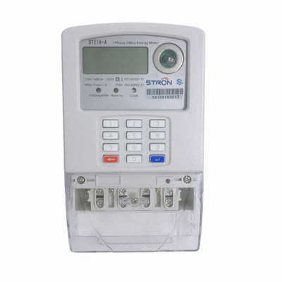 Bàn phím tiêu chuẩn Mini-Grid / Microgrid STS Biểu giá TOU trả trước Máy đo năng lượng một pha