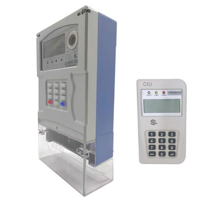 Bàn phím STS Tiêu chuẩn trả trước Chia nhỏ Đồng hồ đo điện ba pha Chống giả mạo với CIU